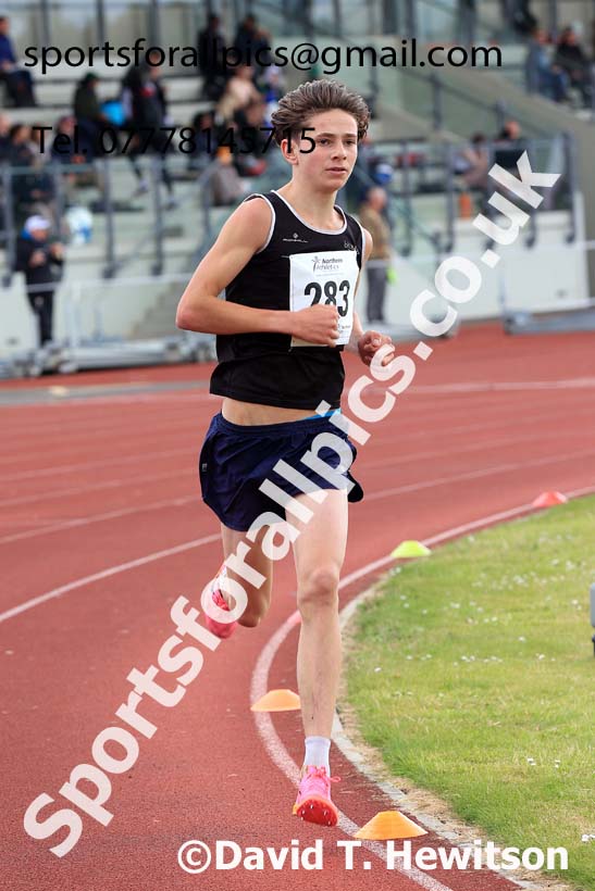 Mens Under-20s 5000 metres, 2024 Northern Senior and Under-20s Track and Field Champs, Middlesbrough.  Photo: David T. Hewitson/Sports for All Pics